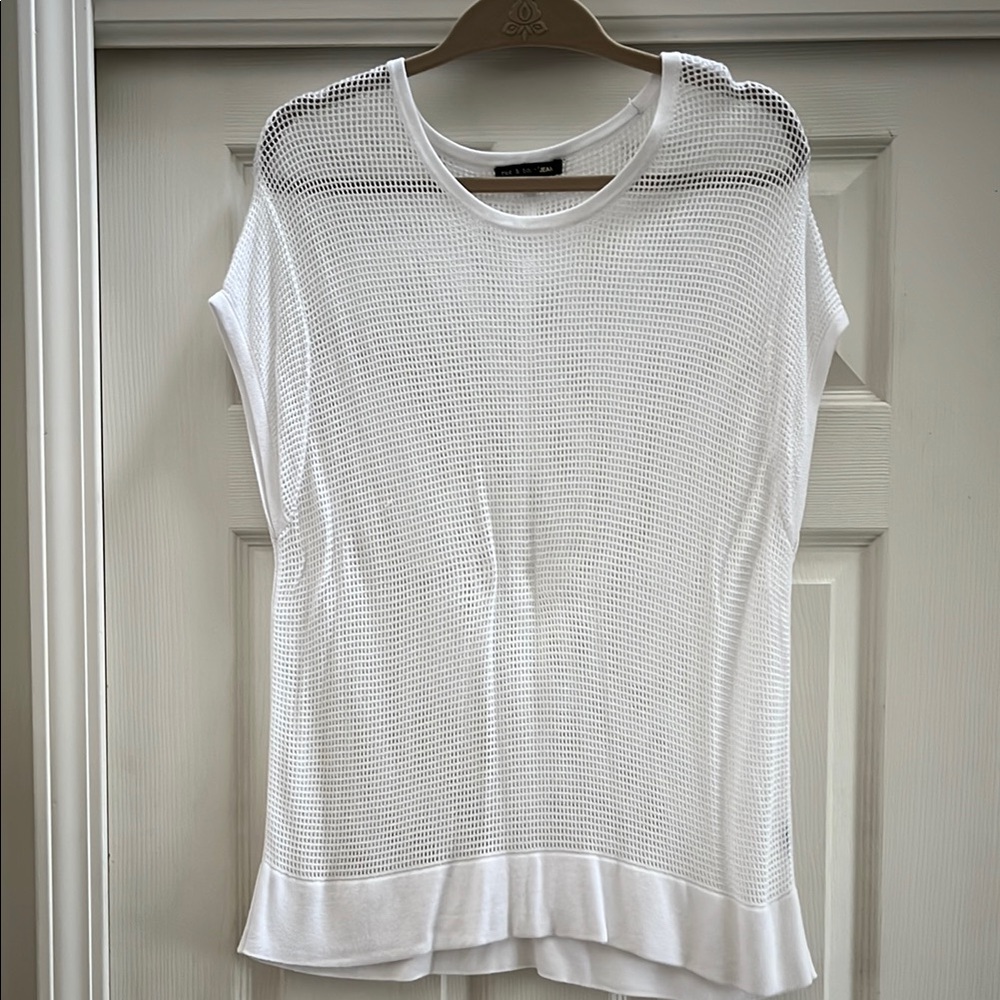 White Mesh Women's Top